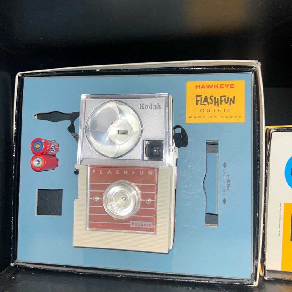 Kodak Flashfun Camera with Silver and Cream Design